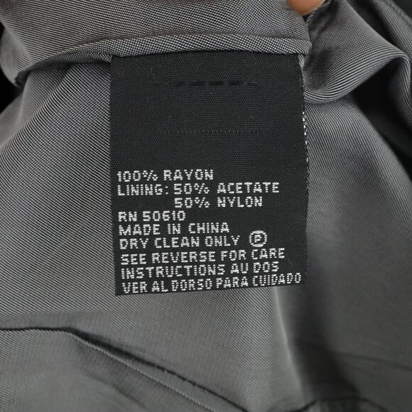 Kasper ASL Jacket Womens 10 Gray Shimmer Fitted Blazer Lined Office Career - Picture 14 of 14